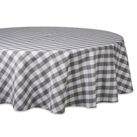 Fastfood 70 in. Tablecloth Checkers - Gray & White FA1582916